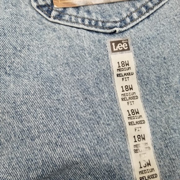 Vintage Nwt's Lee Mom Jeans Sz 18W Hi-Rise (36X30) Relaxed Fit Tapered Leg USA - Picture 6 of 11